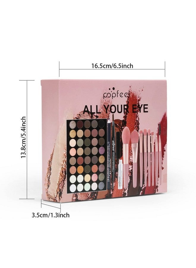 Makeup Kit All In One Girls Makeup Gift Set For Women Full Starter Cosmetics Kit Include Eye Brushes Set Eyeshadow Palette Eyebrow Pencil Mascara Eyeliner Pencil