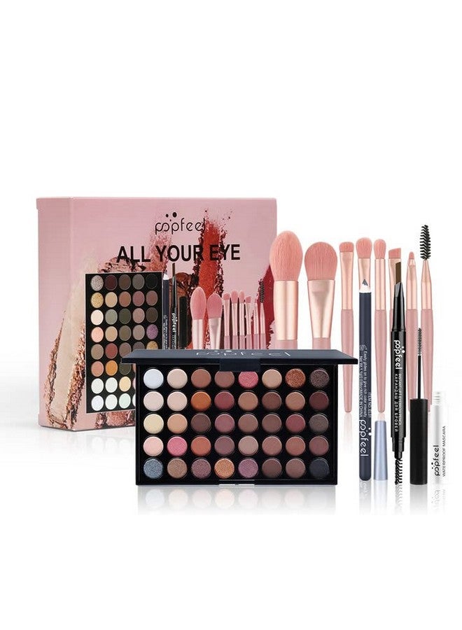 Makeup Kit All In One Girls Makeup Gift Set For Women Full Starter Cosmetics Kit Include Eye Brushes Set Eyeshadow Palette Eyebrow Pencil Mascara Eyeliner Pencil