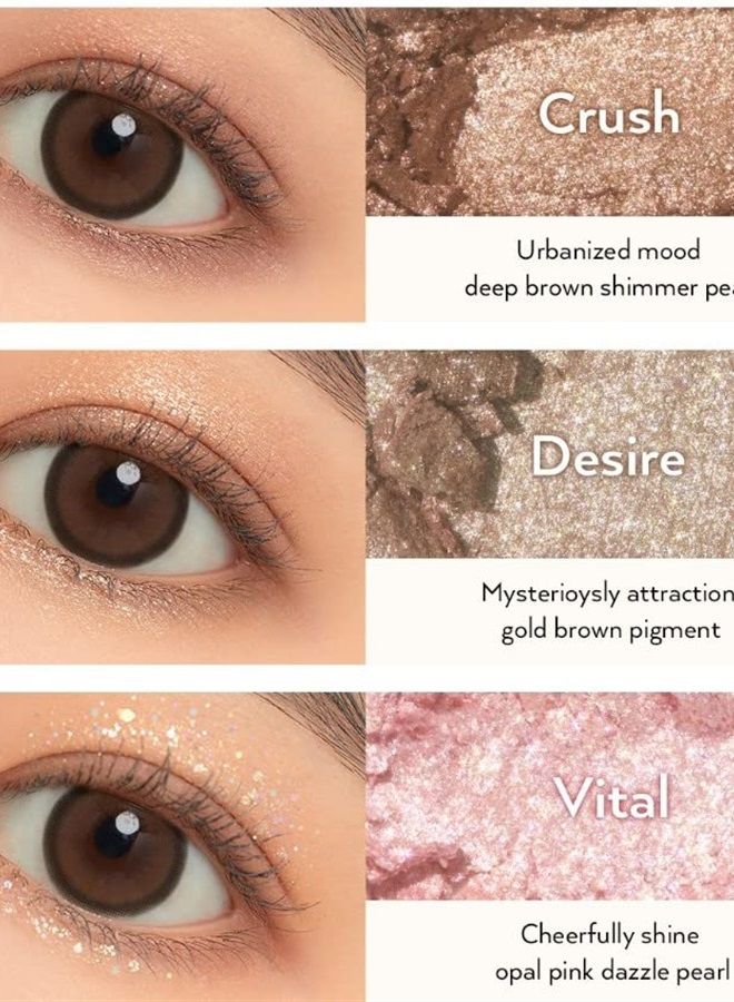 Glitterpedia Eye Shadow |Palette|Eye Makeup|Point Makeup Vegan|Cosmetics|Korean Cosmetics|Daily|matte|glitter|shimmer|pearl|daily|party|sparkling… (NO.7 All of Peach Ade)
