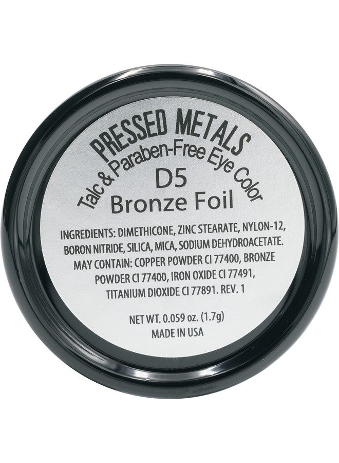 ª Bronzed Foil Dark Copper Yellow Gold Shimmering Metallic Pressed Powder Single Vegan Eyeshadow; Talc Paraben & Cruelty Free