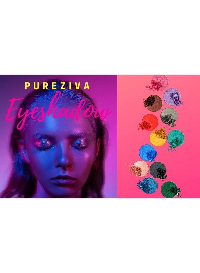 ª Dark Yellow Gold Flake Shimmering Metallic Pressed Powder Single Vegan Eyeshadow; Talc Paraben & Cruelty Free