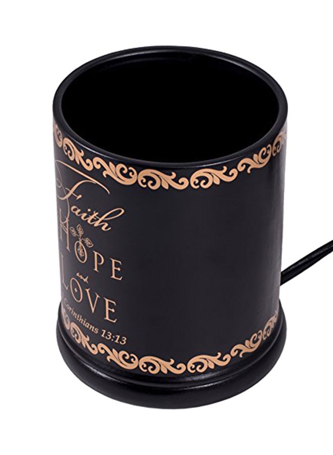 Faith Hope Love 1 Corinthians 13:13 Ceramic Stoneware Electric Large Jar Candle Warmer Multicolour 8.1X6.5X6.5 inch