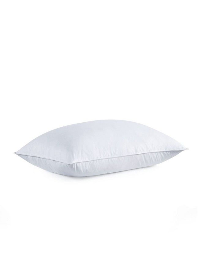 Feathers Down Pillow Blend Soft And Flat Pillow With 100% Cotton Cover Standard Size Pack Of 1