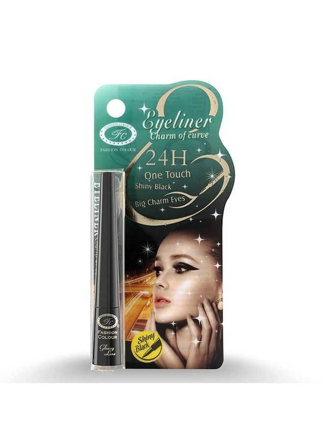 24Hrs Shiny Black Waterproof Eyeliner Glossy One Touch Make Your Eyes Outstanding