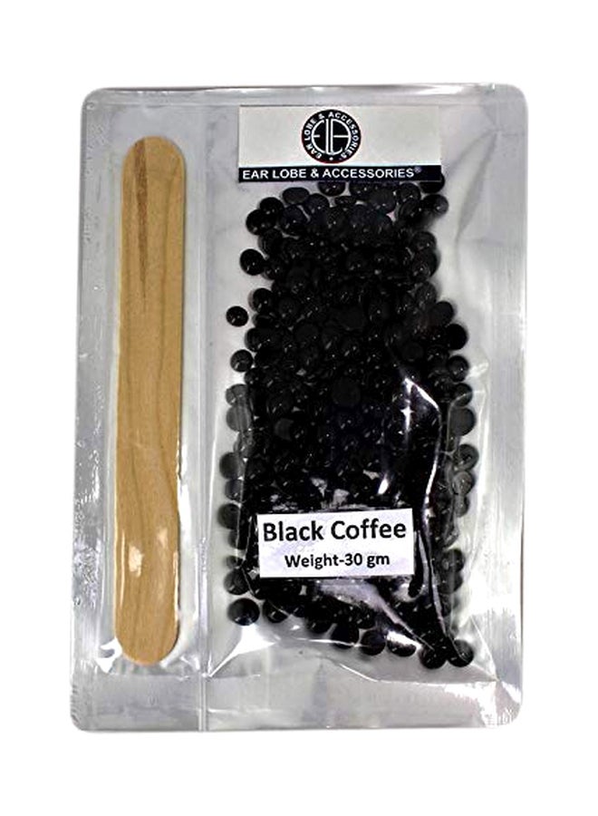 Coffee Wax Bean With Wooden Spatula Black/Beige 30grams