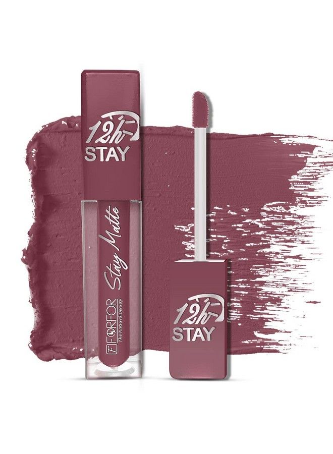 Stay Matte Long Lasting Mini Liquid Lipstick Waterproof Combo Of 4 (Bridal Maroon Pink Blush Peach Nude Mauve)