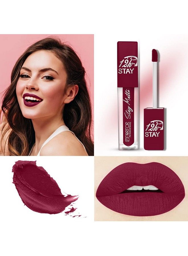 Stay Matte Long Lasting Mini Liquid Lipstick Waterproof Combo Of 4 (Bridal Maroon Pink Blush Peach Nude Mauve)