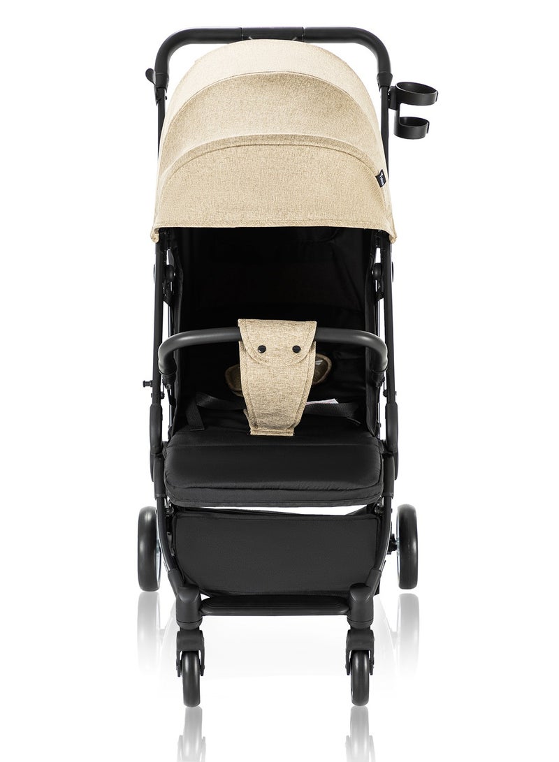 Travel Cabin Stroller With Coffee Cup Holder - Ivory