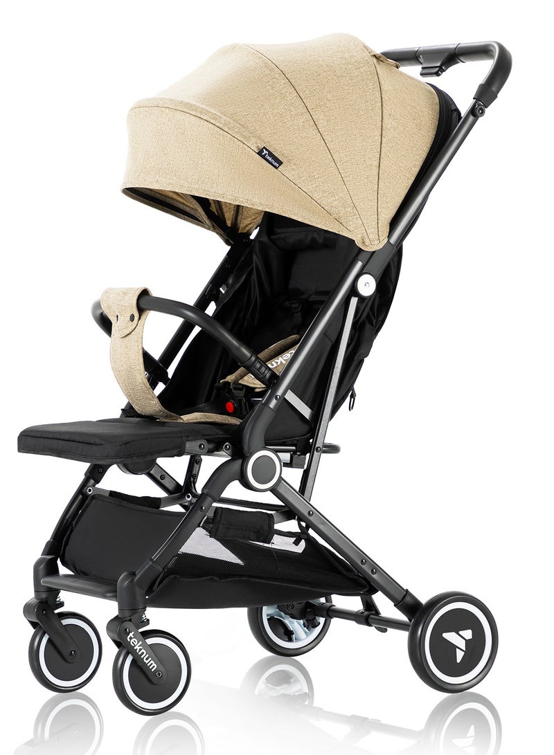 Travel Cabin Stroller With Coffee Cup Holder - Ivory