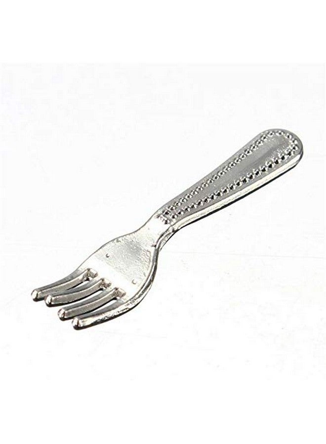 12Pcs Set 1:12 Dollhouse Miniature Dollhouse Kitchen Silverware Forks Spoons 1/12 Scale Miniature Doll Tableware Decoration Exquisite Workmanship Crafts