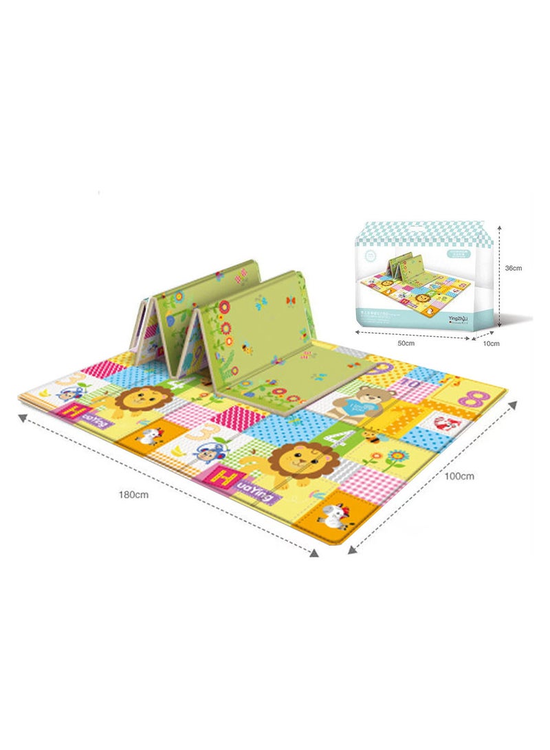 Baby Crawling Mat , 100*180*1 cm Non Toxic Floor Mat,Double-Sided Waterproof Baby Play Mat for Toddler Boy Girl
