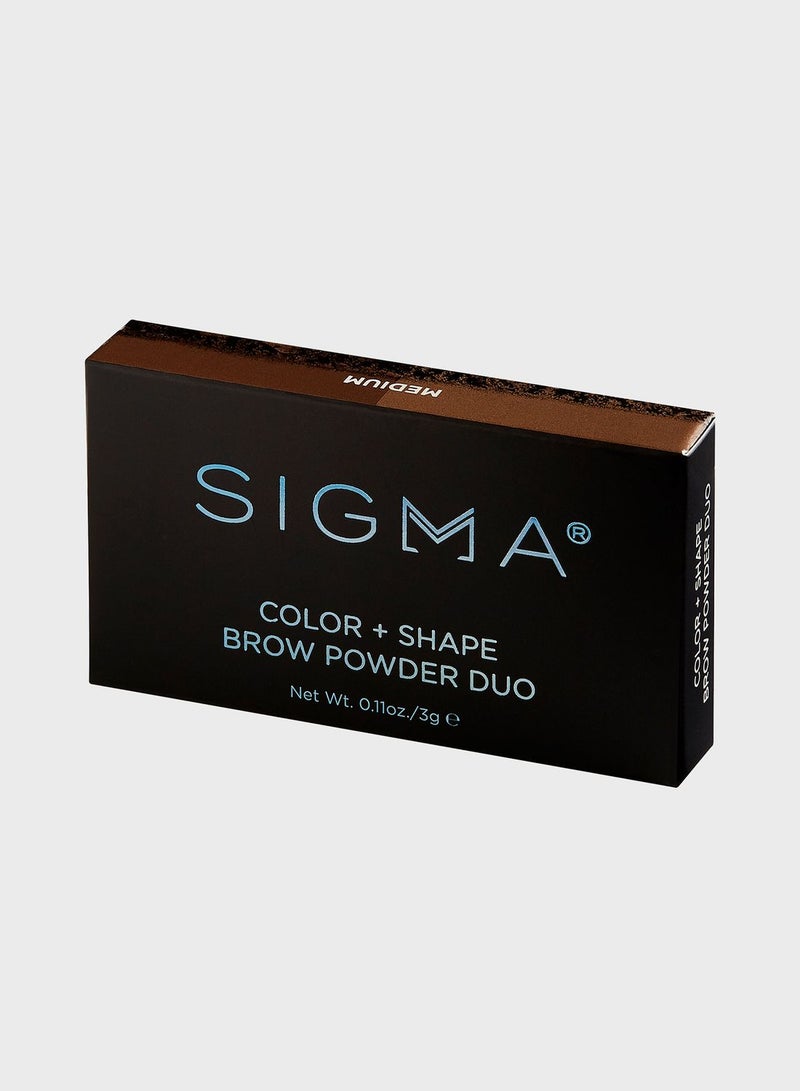 Sigma Beauty Color + Shape Brown Powder Duo in Medium Brown