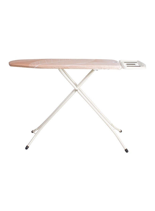 Foldable Ironing Table With Iron Rest Pink/White 110 x 30centimeter