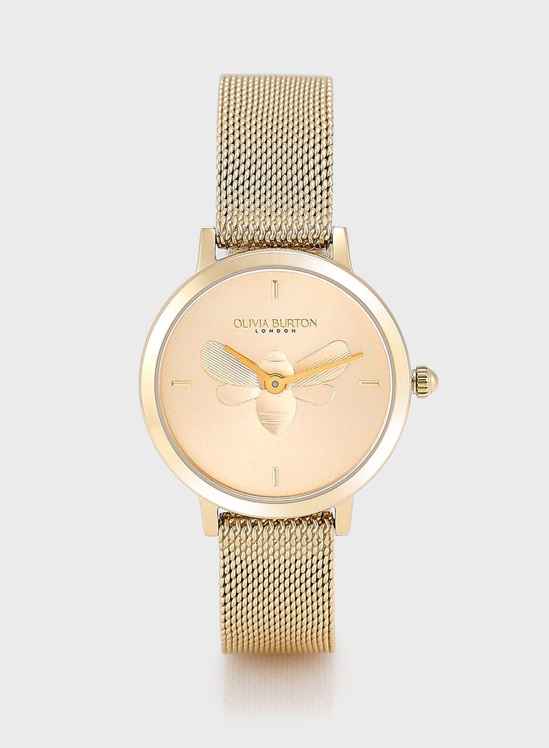 Ob Signature Ultra Slim Bees Analog Watch