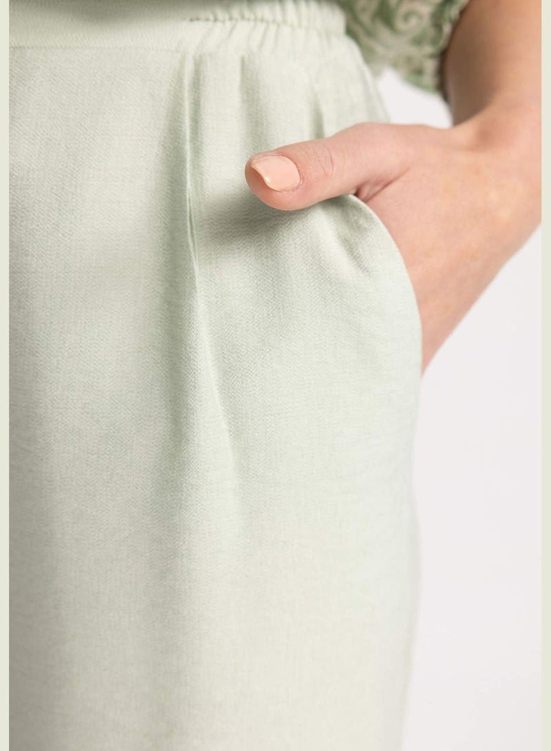 Jogger Straight Leg Linen Look Trousers