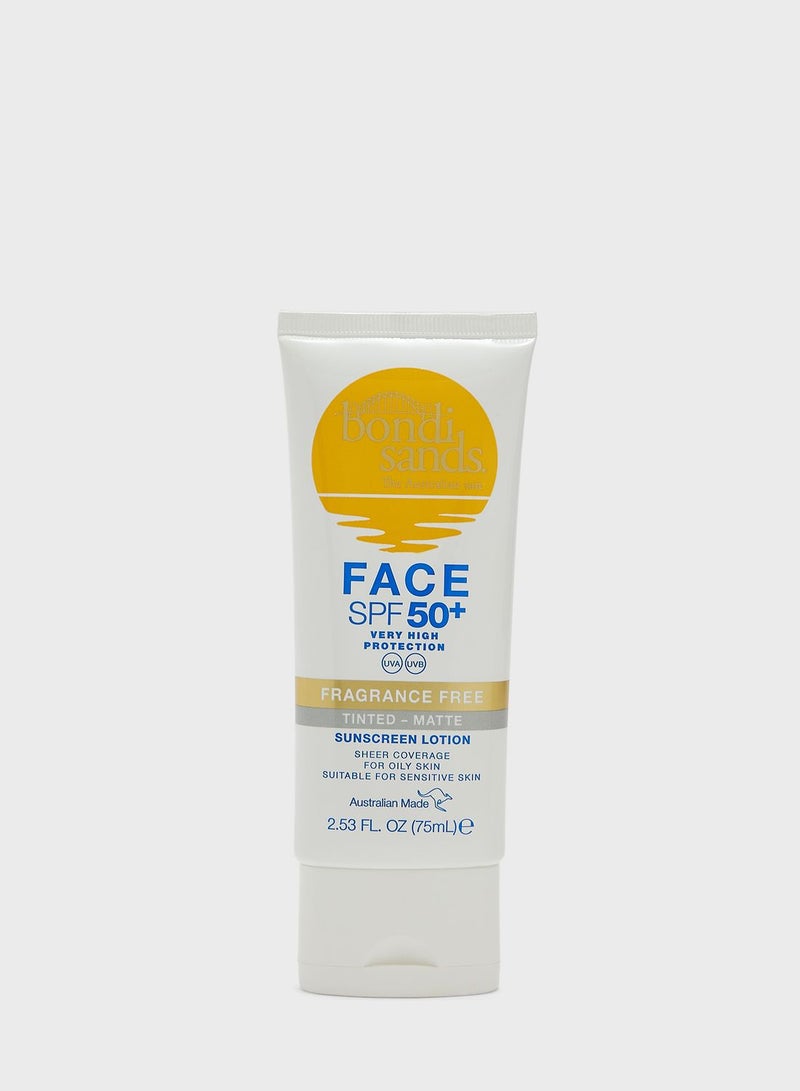 Bondi Sands SPF Fragrance Free 50+ Face Tinted - Matte