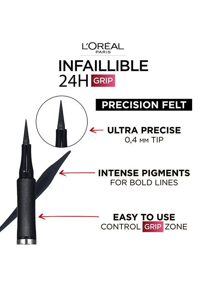 Infaillible Grip Precision Felt 0.4mm 24H Longwear Eyeliner