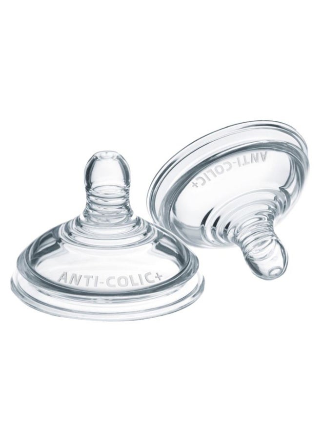 Closer To Nature Advanced Comfort Fast Flow Teats, 6m+, Pack Of 2 - Clear