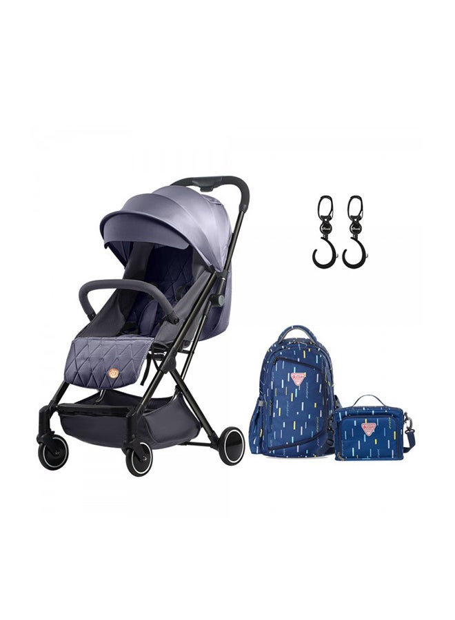 Travel Lite Stroller With Sunveno Diaper Bag And Hooks - Multicolour