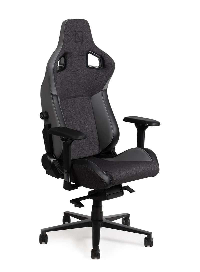 Navodesk APEX AIR Ergonomic Gaming Chair with Magnetic Memory Foam Headrest And Lumbar Support DARK GREY FUSION WEAVE