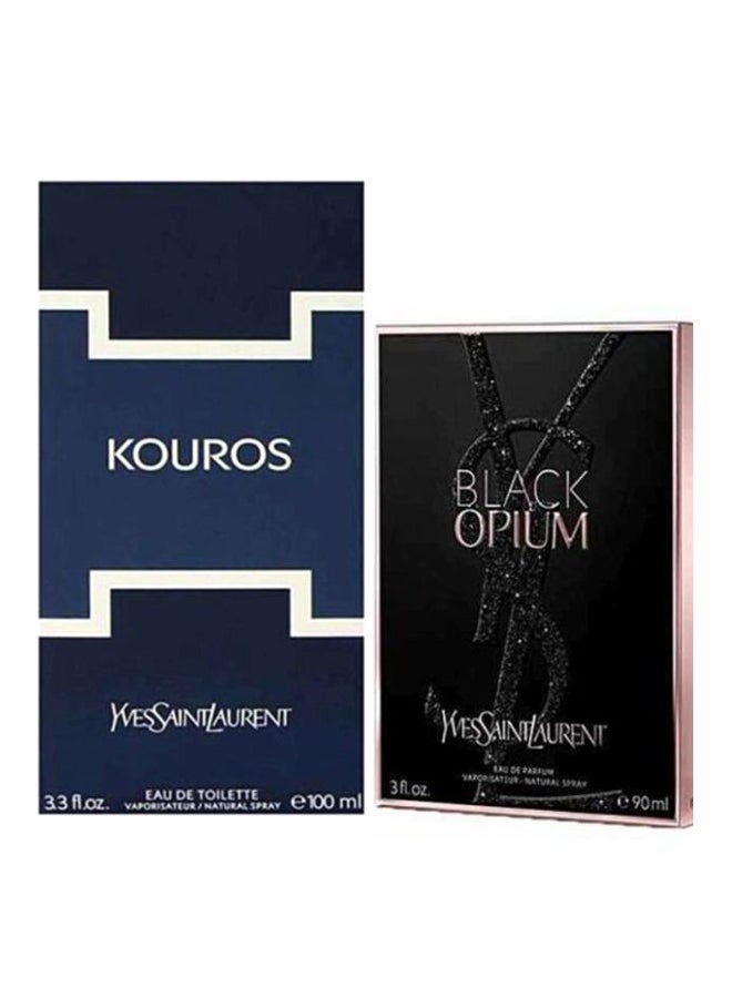 Black Opium And Kouros Gift Set EDP 90 Ml, EDT 100ml