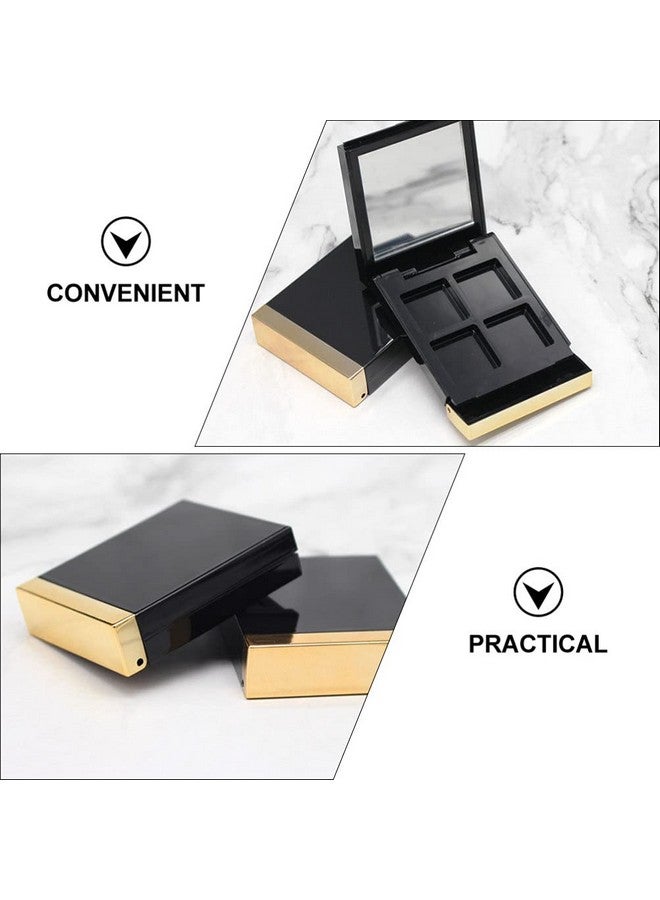 Empty Makeup Palette 2Pcs Eyeshadow Makeup Palette With Mirror Plastic Cosmetic Storage Case For Makeup Eyeshadow Lipstick