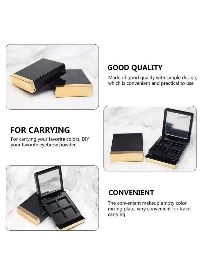 Empty Makeup Palette 2Pcs Eyeshadow Makeup Palette With Mirror Plastic Cosmetic Storage Case For Makeup Eyeshadow Lipstick