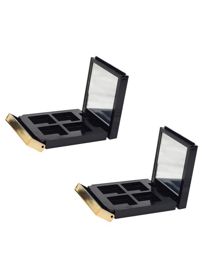 Empty Makeup Palette 2Pcs Eyeshadow Makeup Palette With Mirror Plastic Cosmetic Storage Case For Makeup Eyeshadow Lipstick