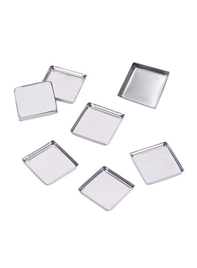 30 Pieces Empty Square Metal Tin Palette Pans Empty Square Metal Pans Cosmetic Eyeshadow Pans For Eyeshadow Palette Magnetic Makeup Palette 26Mm Wide 3.5Mm Height