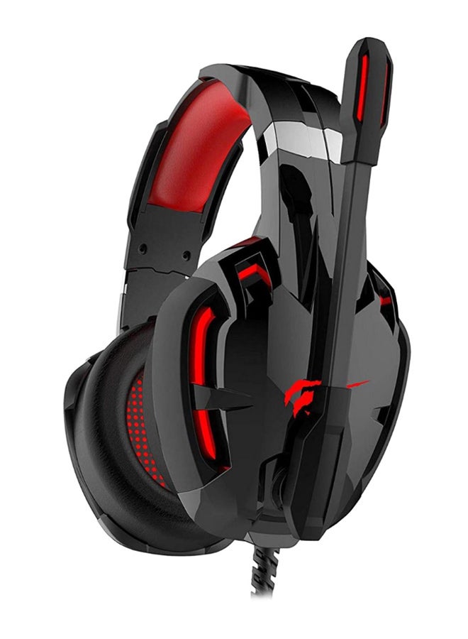 Havit Gamenote Hv-H2001U Red Led 7.1 Surround Sound Usb Gaming Headphone With Noise Cancelling Microphone & In-Line Volume Control