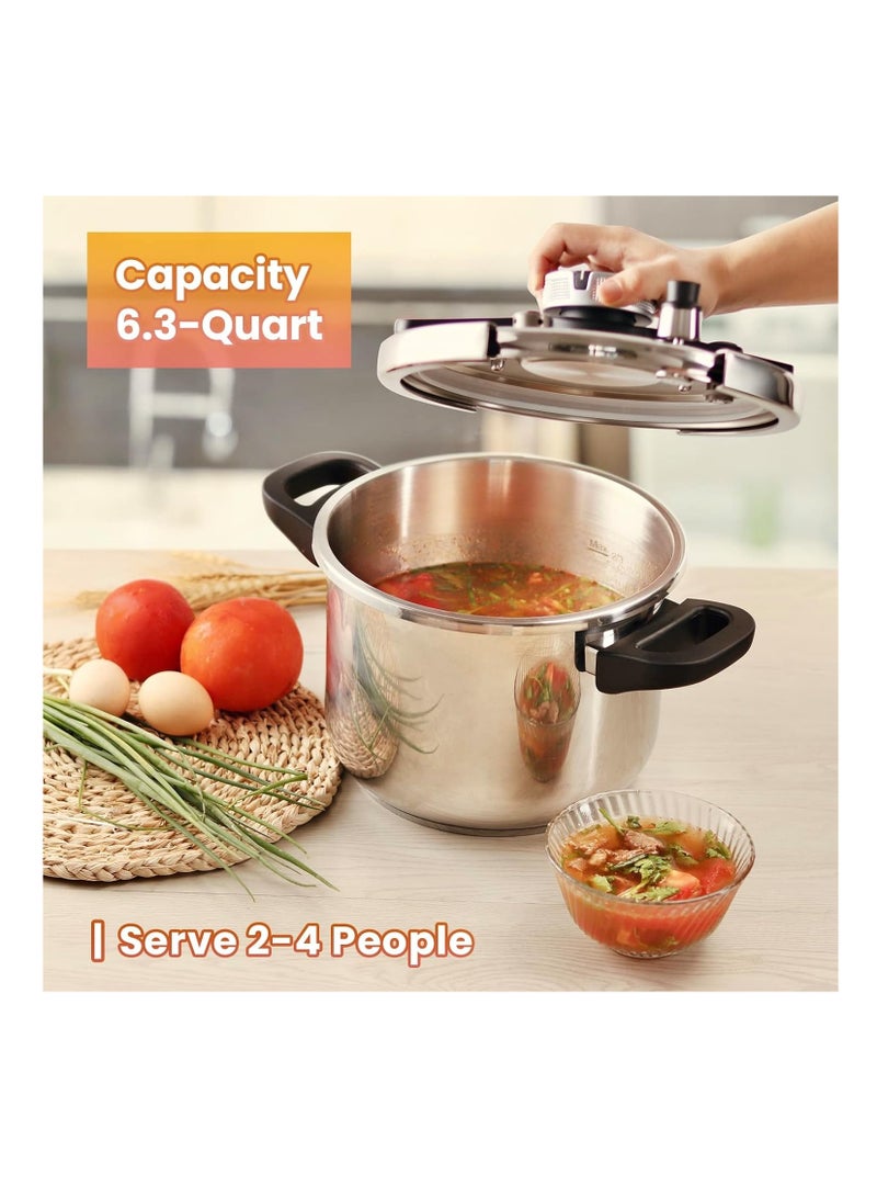 Stainless Steel Pressure Cooker with 6 Litre Casserole, 9 Litres Capacity
