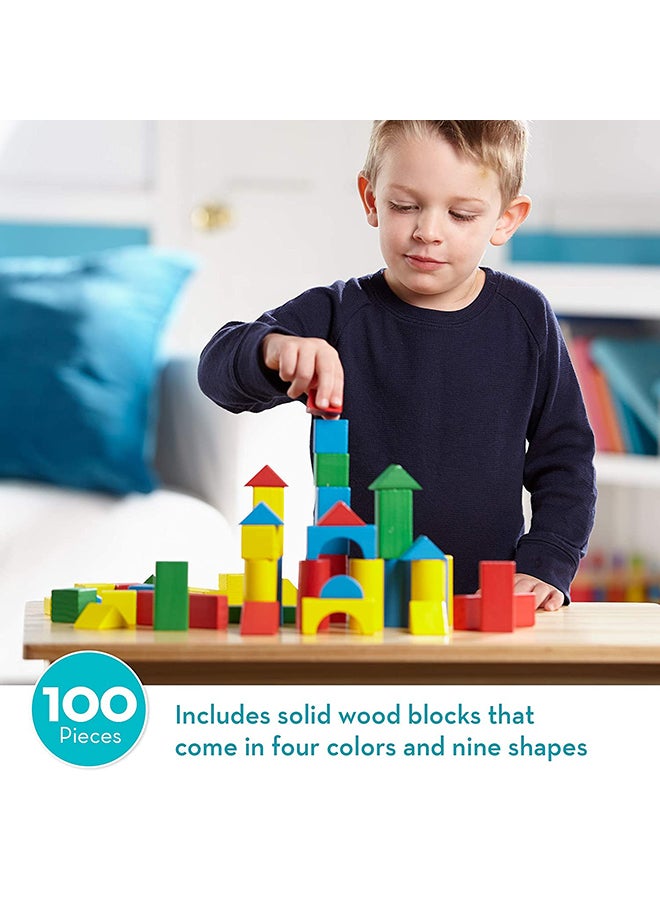 000772004817' 100-Piece Wood Blocks Set 100 3+ Years