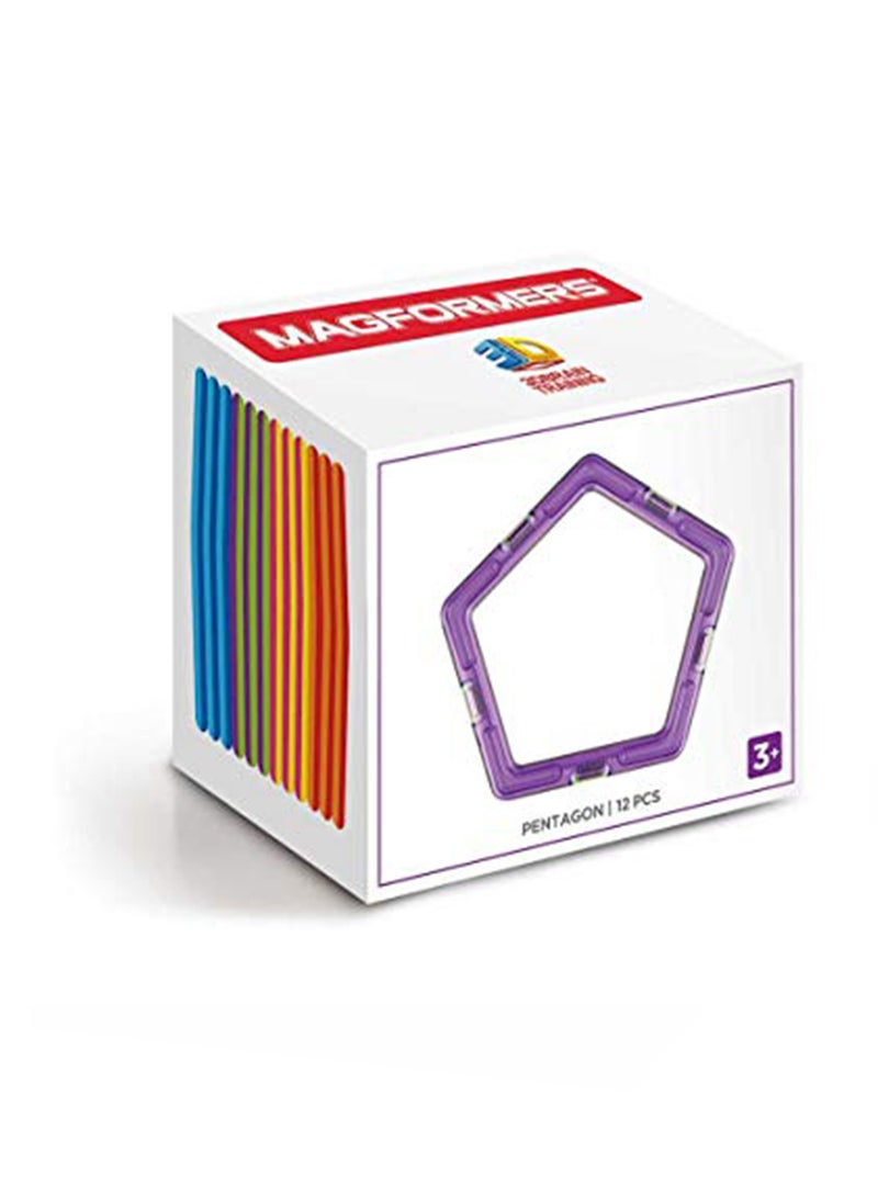 12-Piece Magnetic Building Blocks Educational Tiles Building Kit 10+ Years