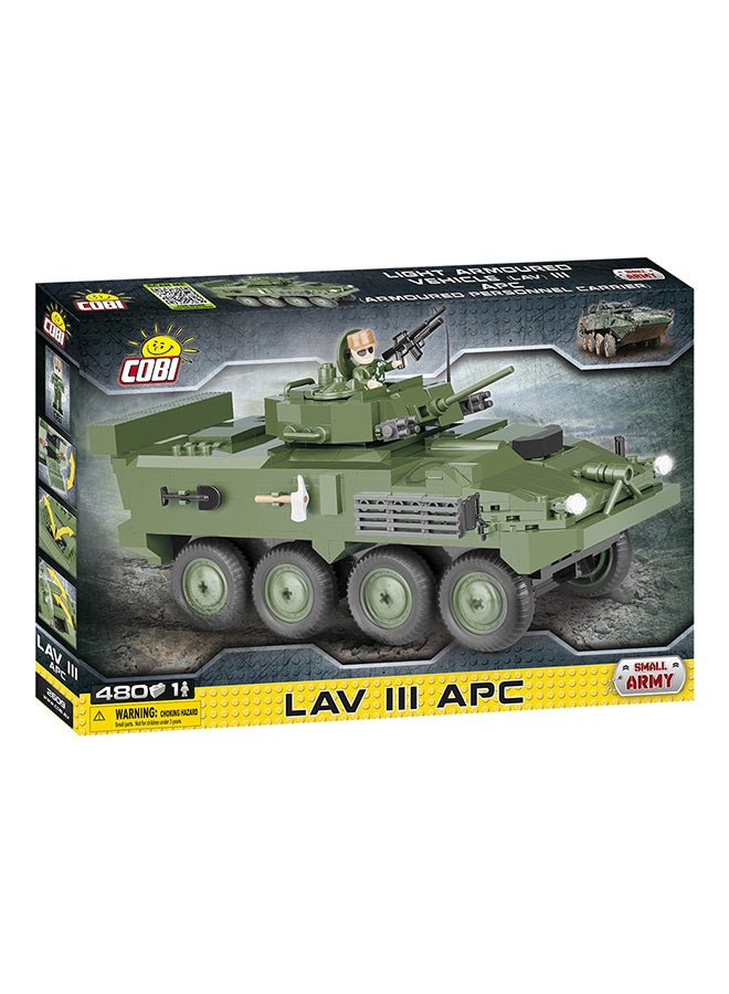 480-Piece Small Army Lav III APC Armoured Vehicle 2609 7+ Years