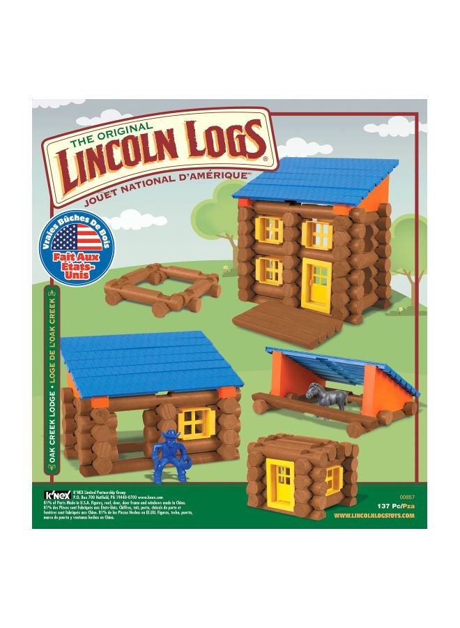 857 137-piece Lincoln Logs Oak Creek Lodge Building Set 857 137 3+ Years
