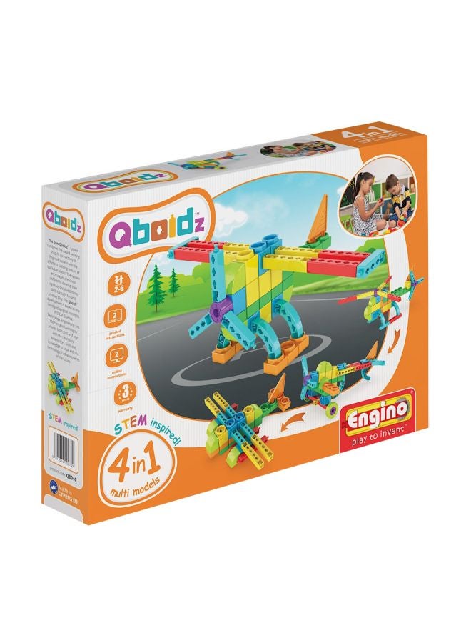QB04C Qboidz 4 In 1 Stunt Plane Construction Set QB04C 2+ Years