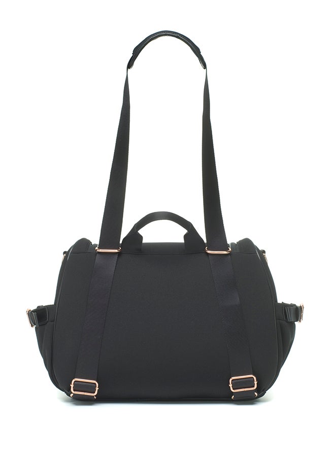 Poppy Luxe Diaper Bag - Black Scuba