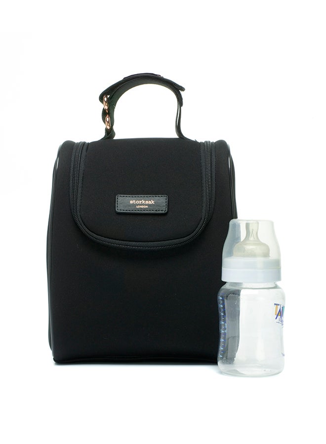 Stevie Luxe Diaper Bag - Black Scuba