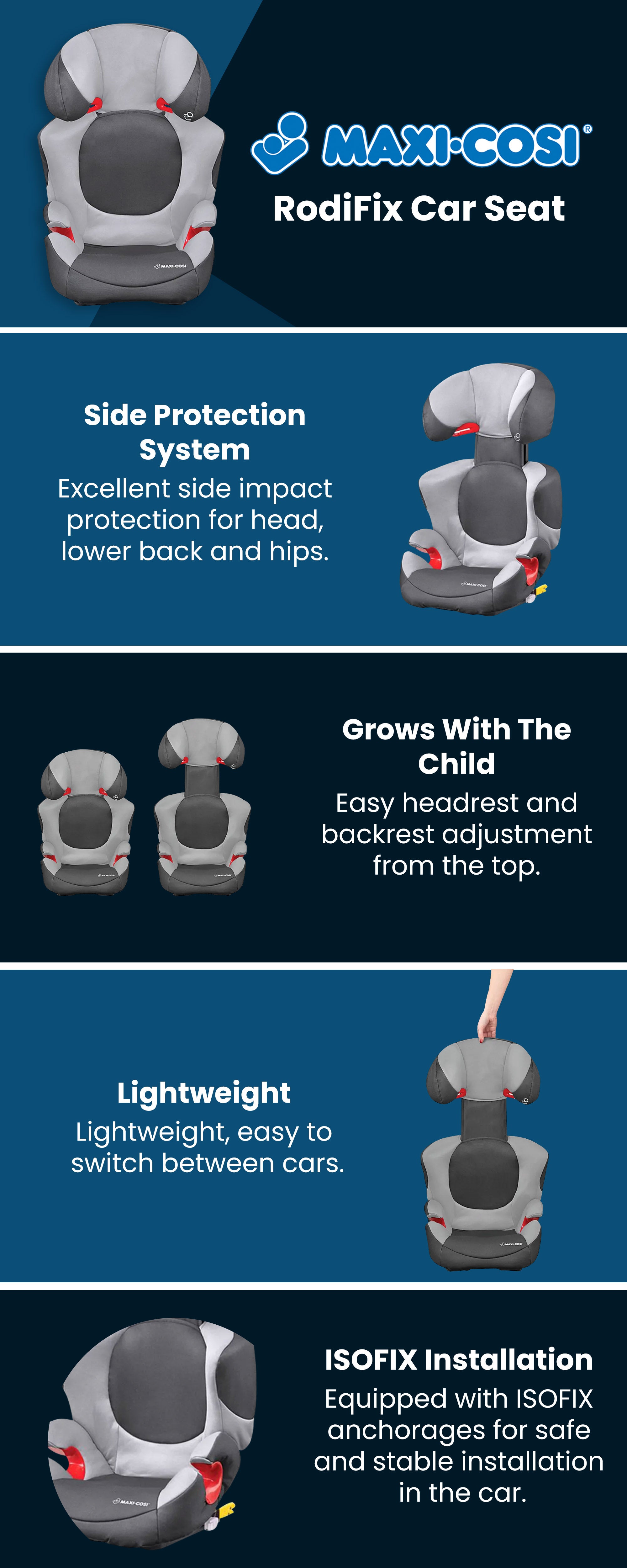 Rodi XP Fix Car Seat - Dawn Grey