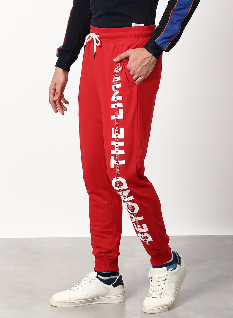 Regular Fit Joggers Red