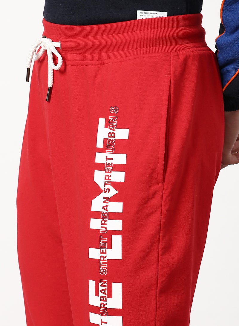 Regular Fit Joggers Red