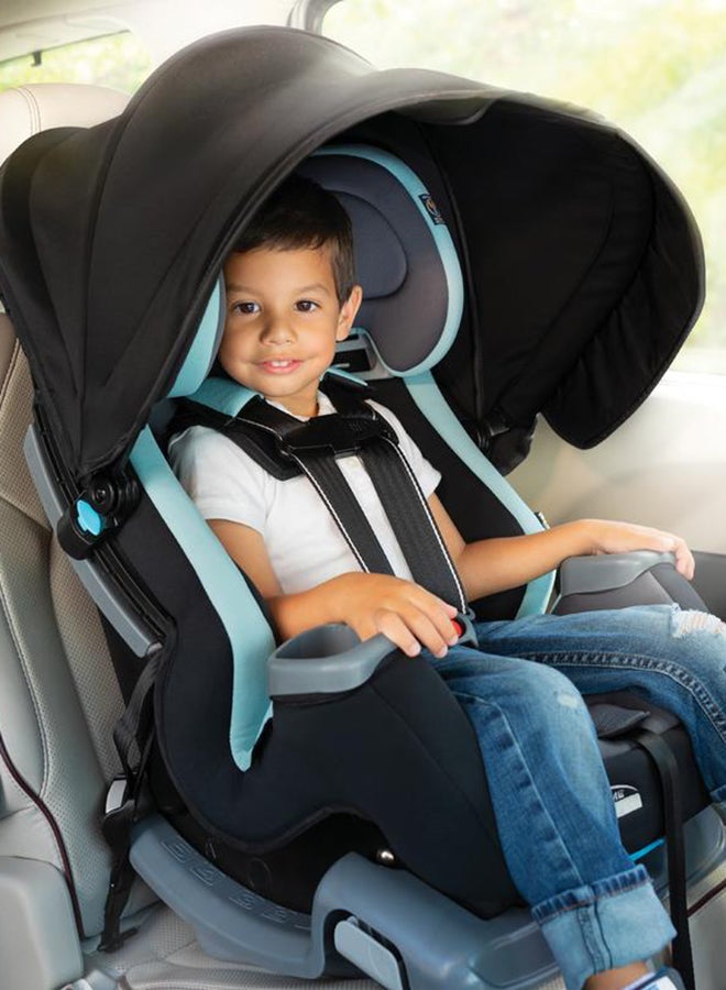 4-In-1 Cover Me Convertible Car Seat - Black/Blue