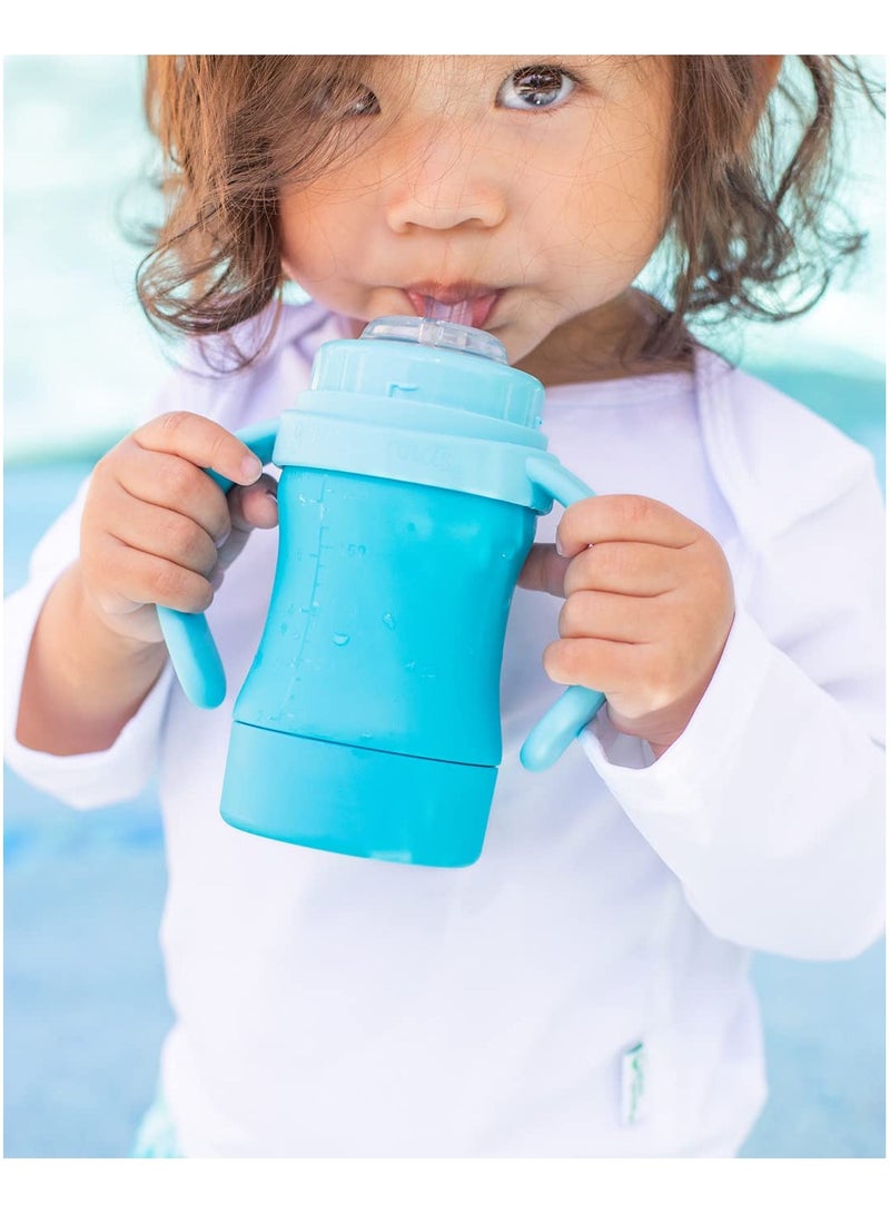 Sprout Ware Sip & Straw Cup made from Plants-6oz-Aqua-6mo+