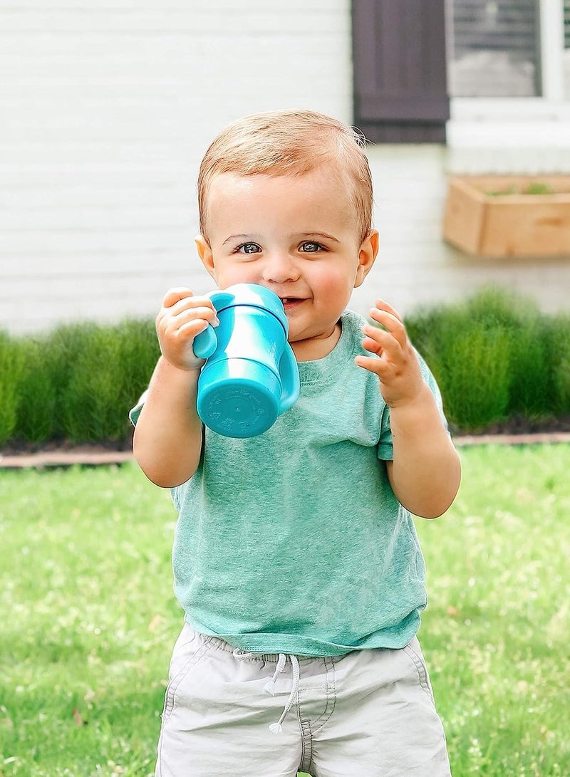 Sprout Ware Sip & Straw Cup made from Plants-6oz-Aqua-6mo+