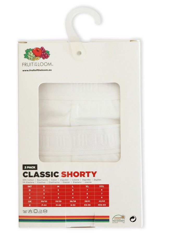 Mens Classic Shorty 2pc White