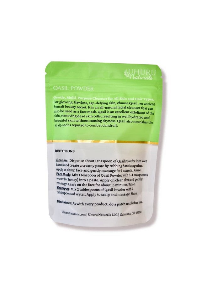 Huru Naturals Qasil Powder 20 Grams Ancient Somali Beauty Secret Gentle Deep Cleansing Facial Mask For Beautiful Glowing Skin. Reduces Dark Marks And Scars. Brightens. Detoxifies.