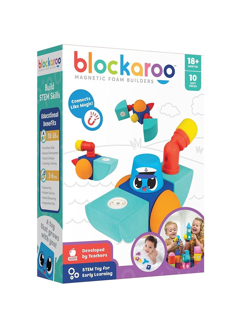 Blockaroo Magnetic Foam Building Blocks Small Tugboat MMBLSMTUG
