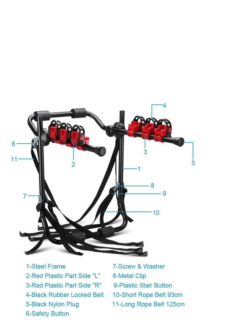 3 Bike Rack Bicycle Carrier Racks For Cars and Trucks