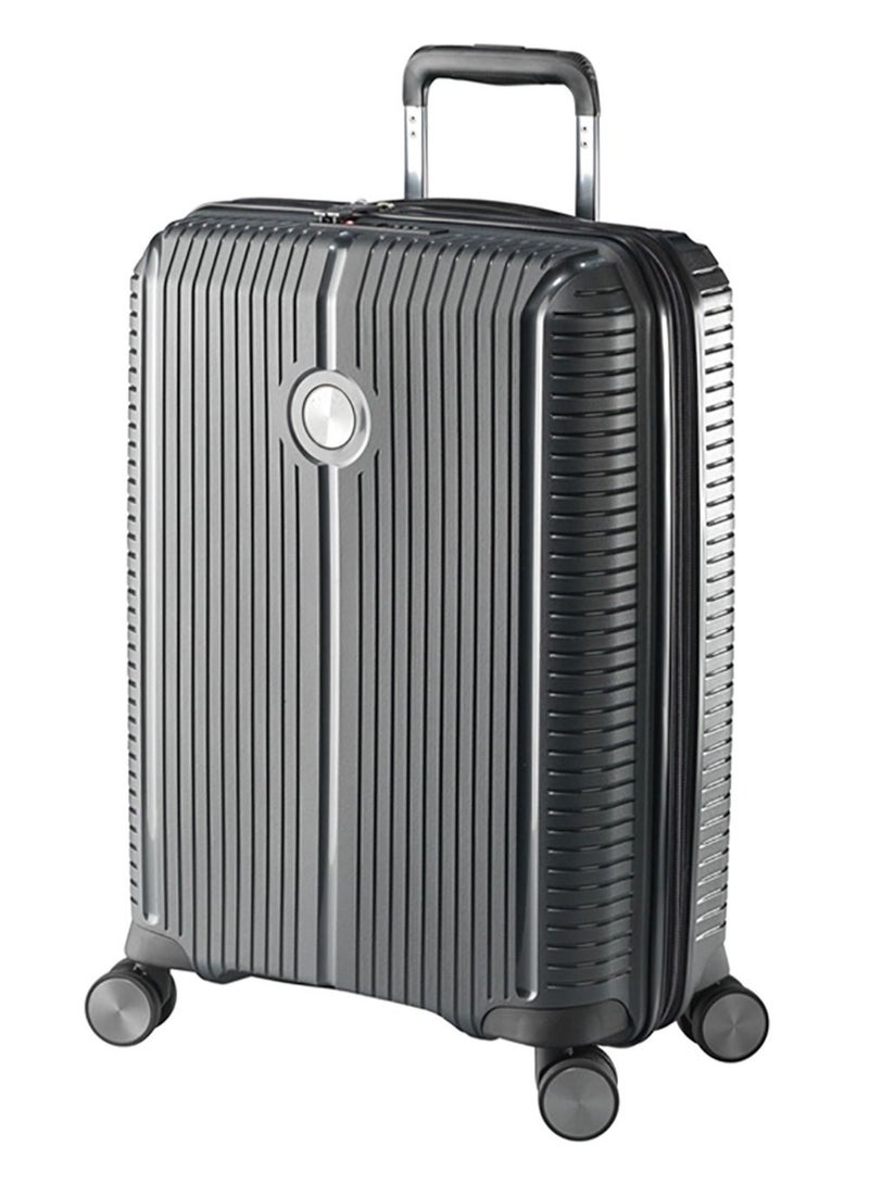 Sondo Polypropylene Hard Expandable Carry-on Luggage Suitcase Trolley Cabin Size Small 55cm Black