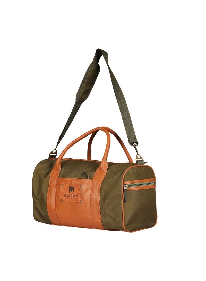 MOUNTHOOD Duffel / Duffle Bag for Men and Women - Premium Quality Long Lasting Canvas with Faux Leather - Calypso